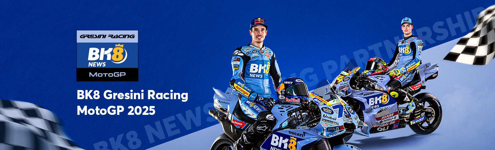 Banner quảng cáo hợp tác giữa 22bet và Gresini Racing